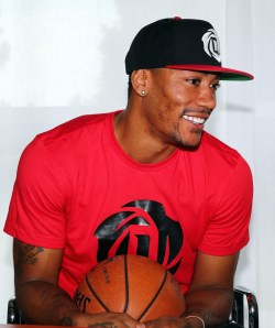 Derek Rose Visits Adidas Headquarters