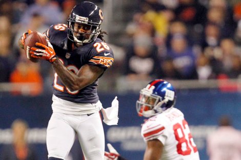 Tim Jennings returning an Eli pick